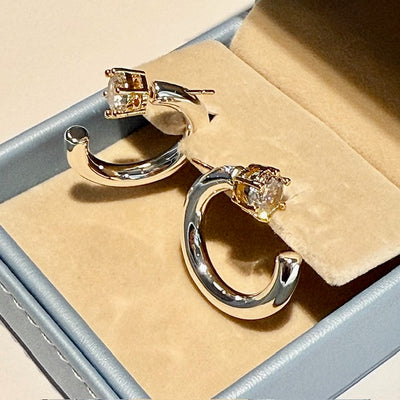 Lara & Ela I Just The Two Of Us Silver Earrings