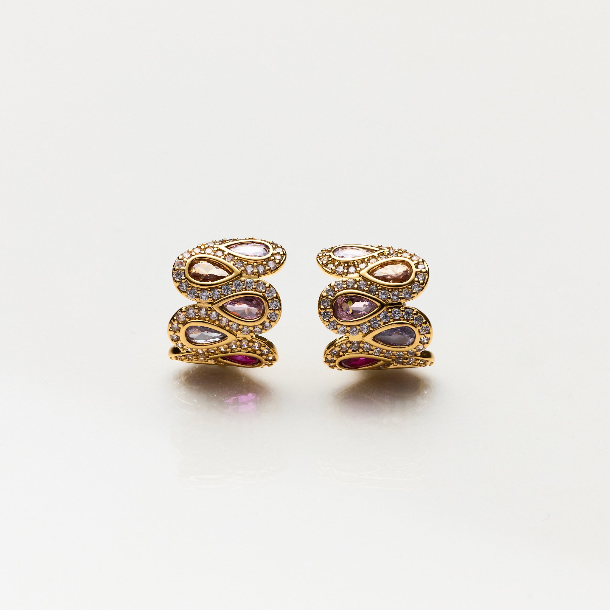 Lara & Ela | Jewel Gold Earrings - Lara & Ela