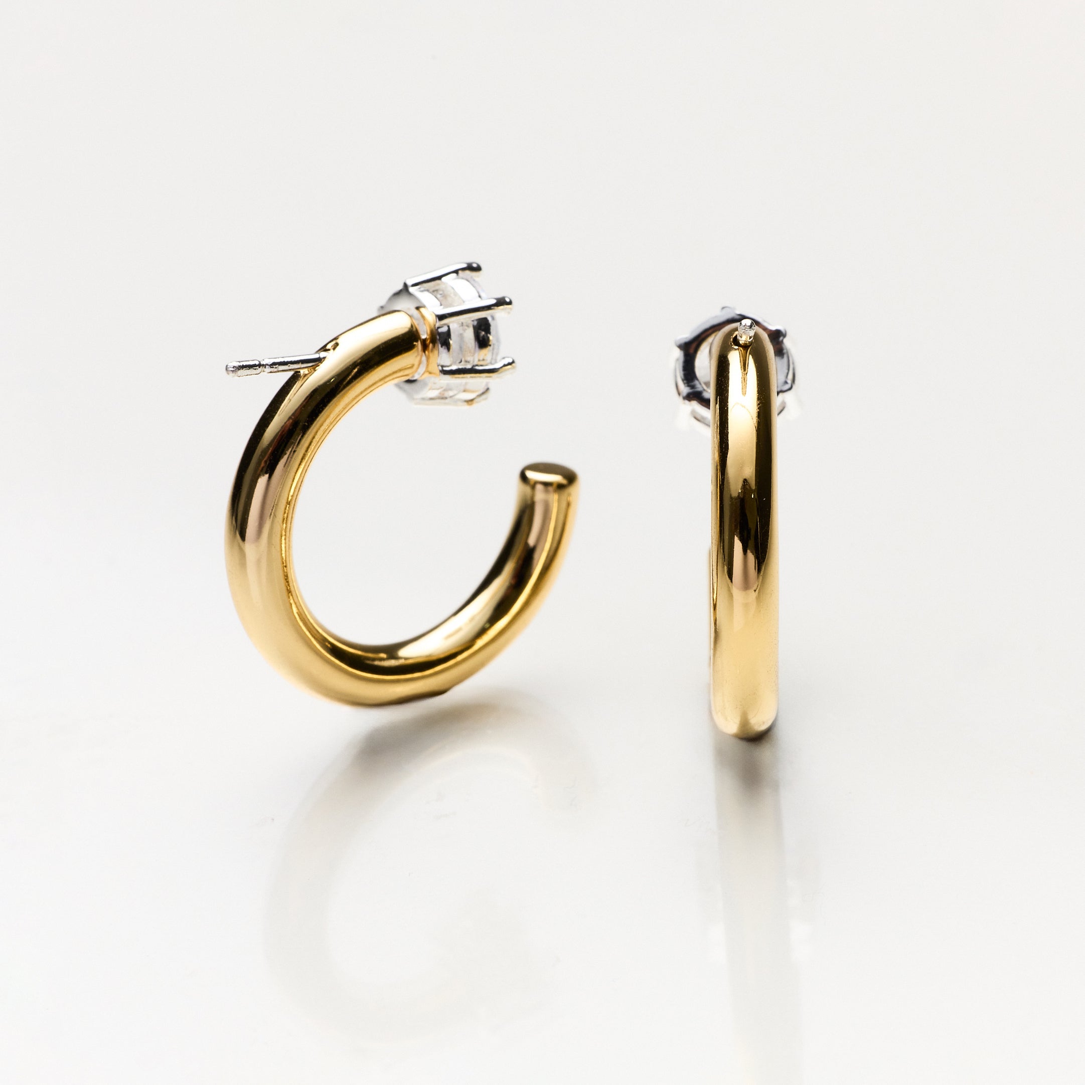 Lara & Ela I Just The Two Of Us Gold Earrings - Lara & Ela