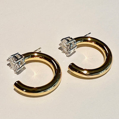 Lara & Ela I Just The Two Of Us Gold Earrings