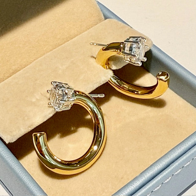 Lara & Ela I Just The Two Of Us Gold Earrings