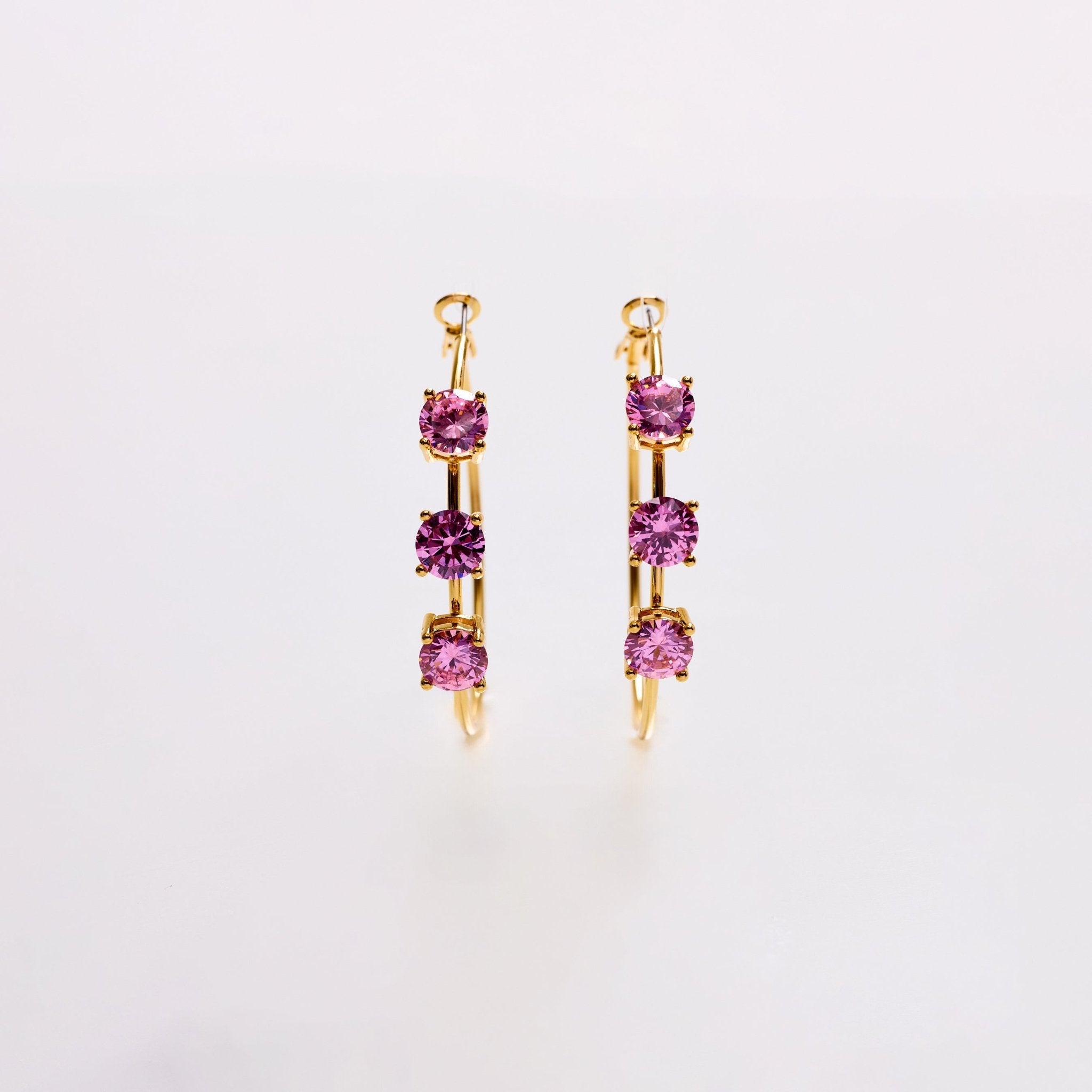 Lara & Ela | Lara Blossom Pink Gold Earrings - Lara & Ela
