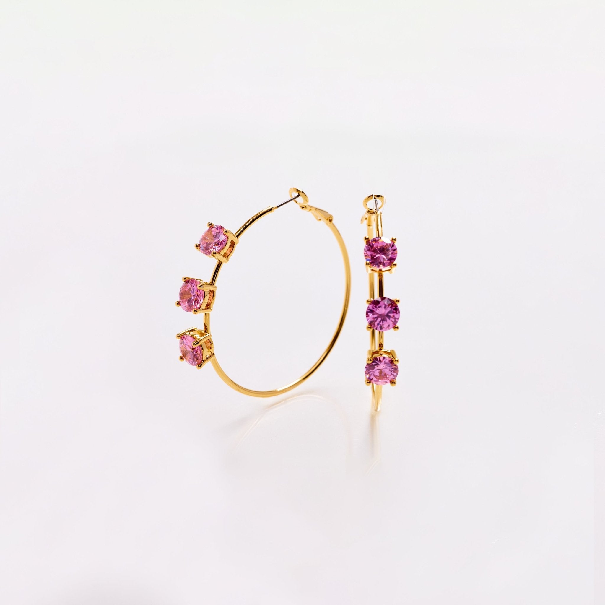 Lara & Ela | Lara Blossom Pink Gold Earrings - Lara & Ela