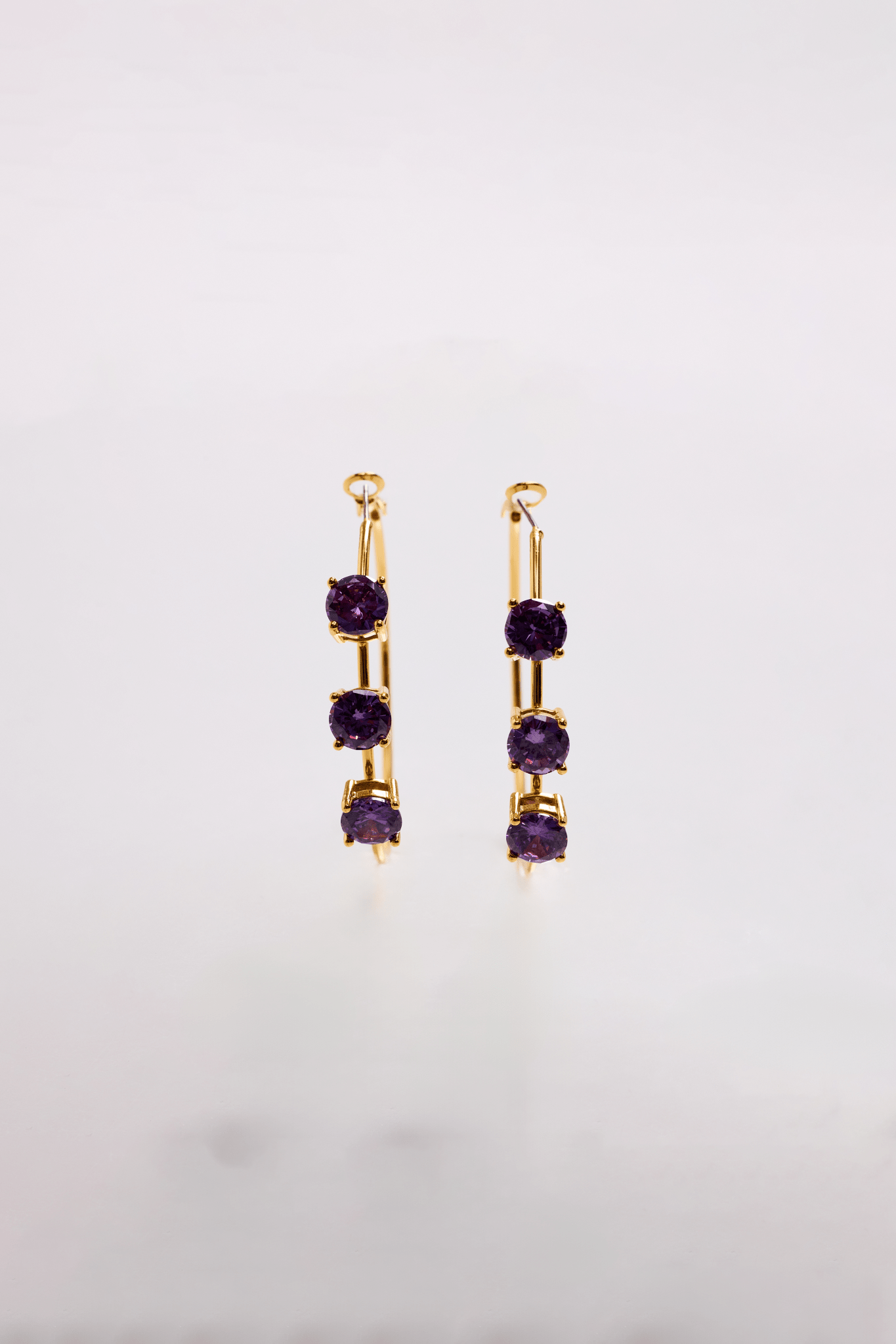 Lara & Ela | Lara Rebecca Purple Gold Earrings - Lara & Ela