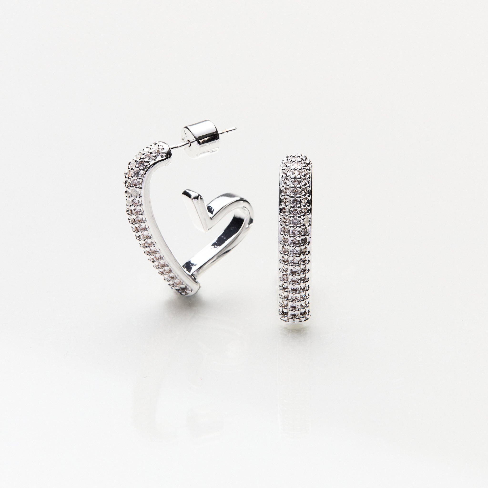 Lara & Ela | Love You To The Moon And Back Silver Earrings - Lara & Ela