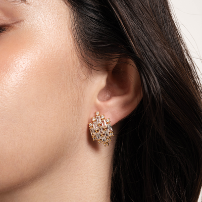 Lara & Ela | Mini Chandelier Gold Earrings