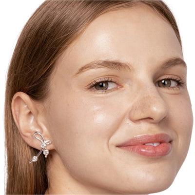 Lara & Ela | It's Criminal To Look This Good Silver Earrings - Lara & Ela