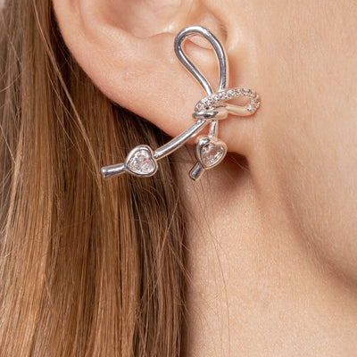 Lara & Ela | It's Criminal To Look This Good Silver Earrings - Lara & Ela