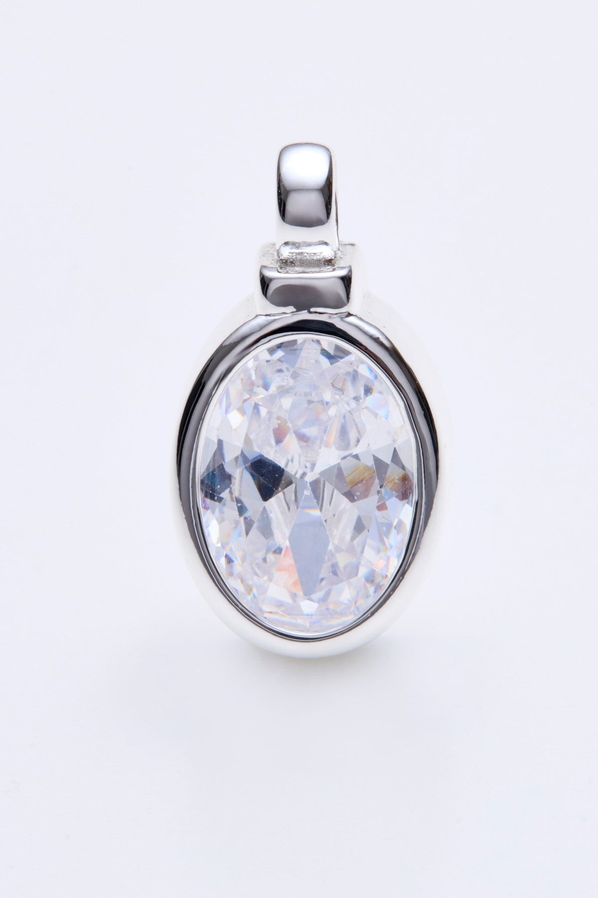 Lara & Ela | Goddess Choker Silver and Oval Pendant Silver