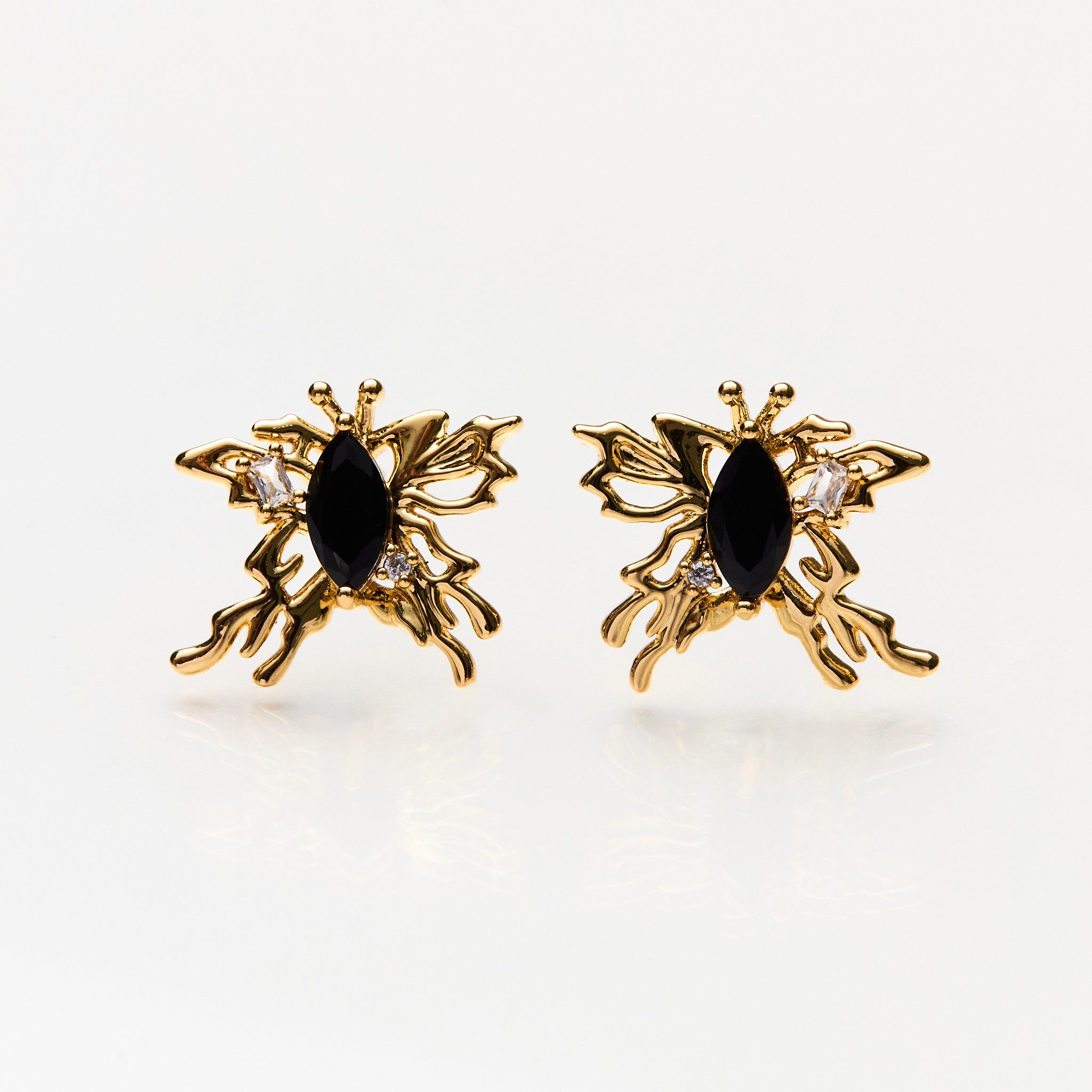 Lara & Ela | Papillon Gold Earrings - Lara & Ela