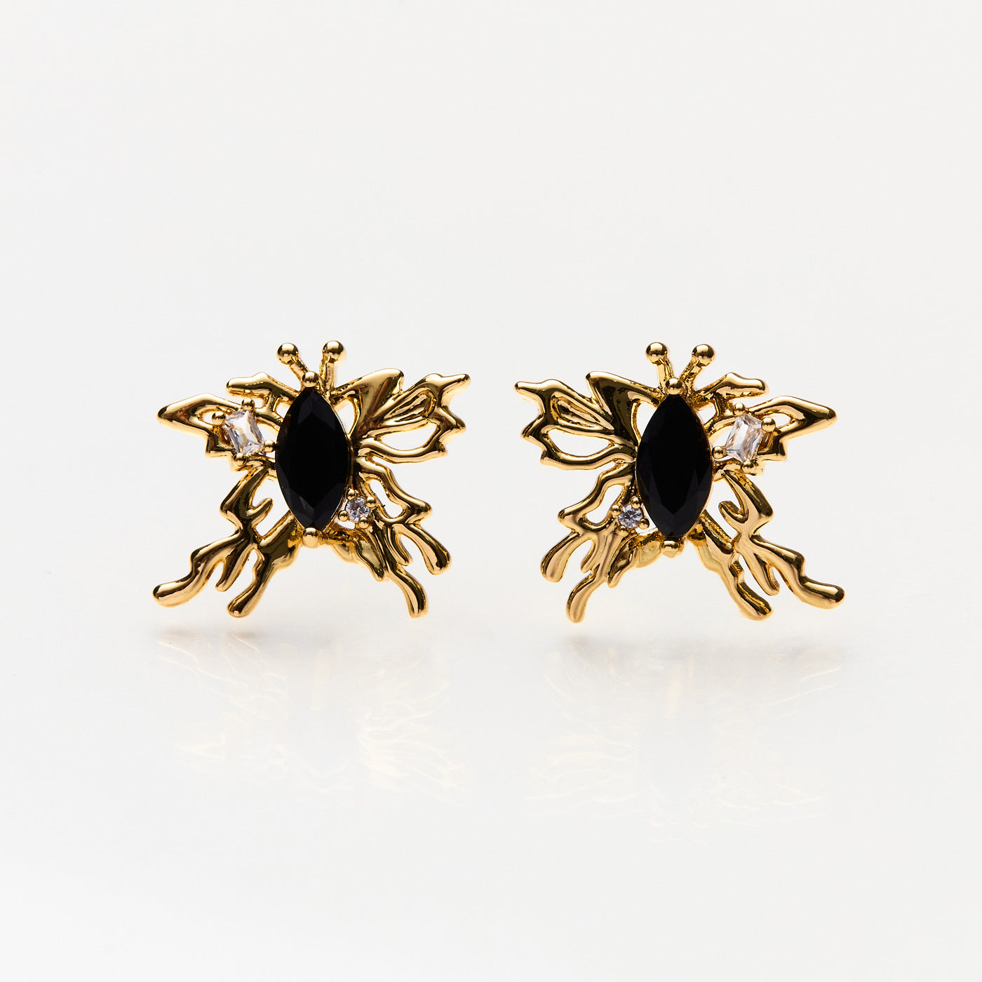 Lara & Ela | Papillon Gold Earrings - Lara & Ela