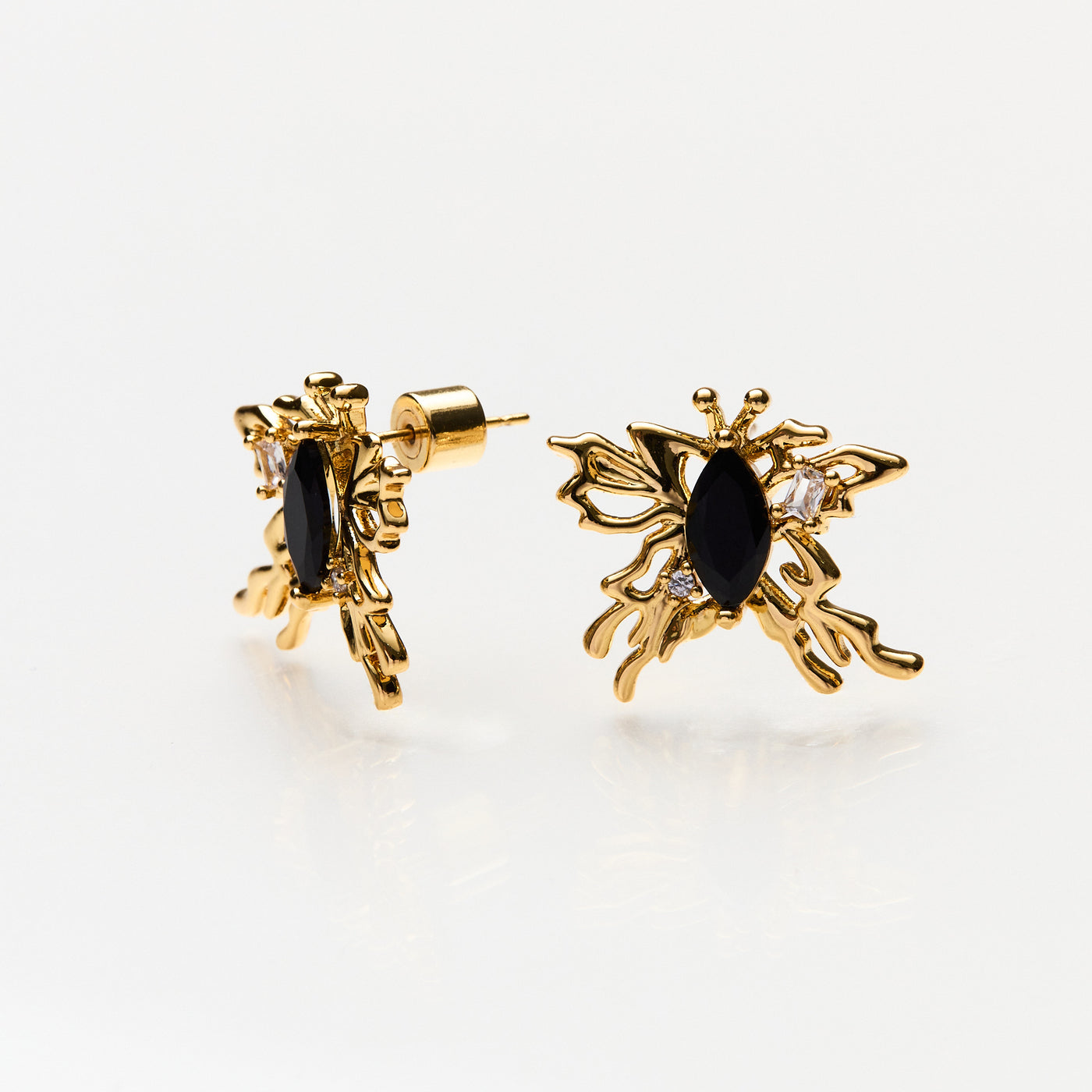 Lara & Ela | Papillon Gold Earrings - Lara & Ela