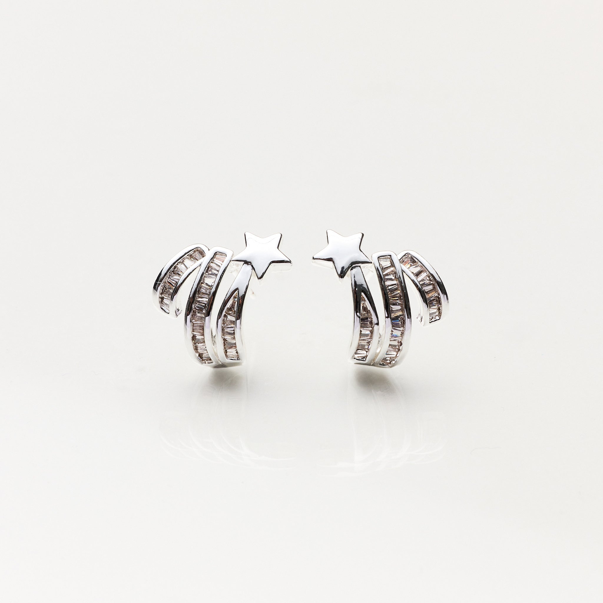 Lara & Ela | Reaching For A Star Silver Earrings - Lara & Ela