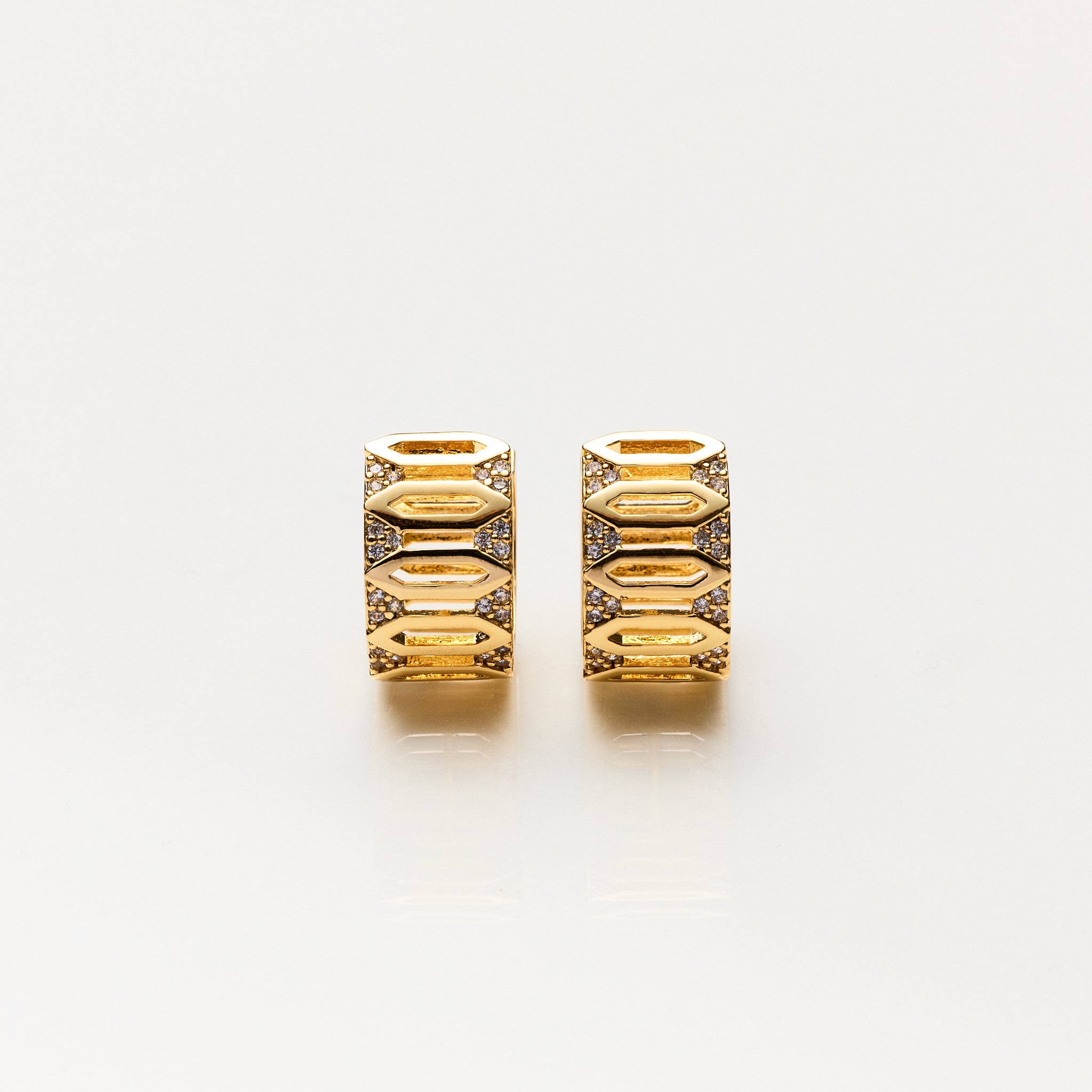 Lara & Ela I Ring Of Fire Gold Earrings - Lara & Ela