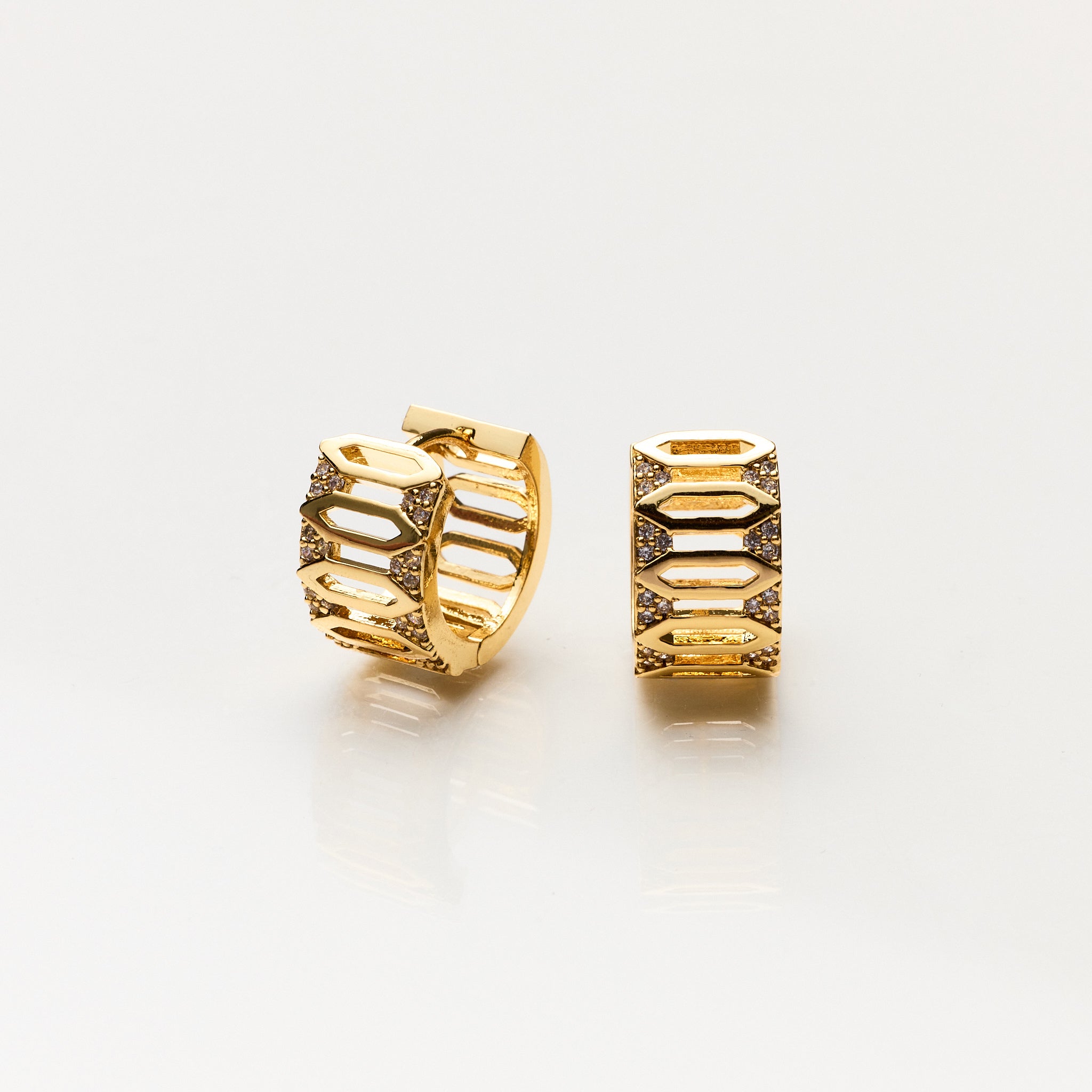 Lara & Ela I Ring Of Fire Gold Earrings - Lara & Ela