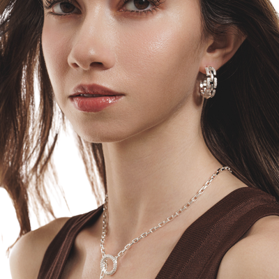Lara & Ela | Hear Me Roar Silver Earrings