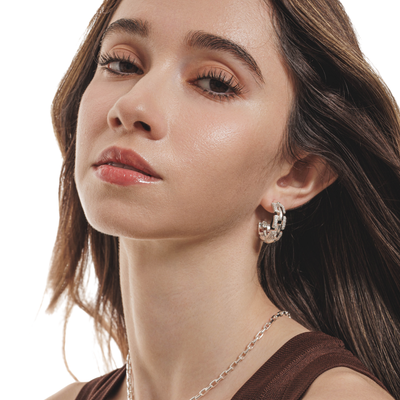 Lara & Ela | Hear Me Roar Silver Earrings