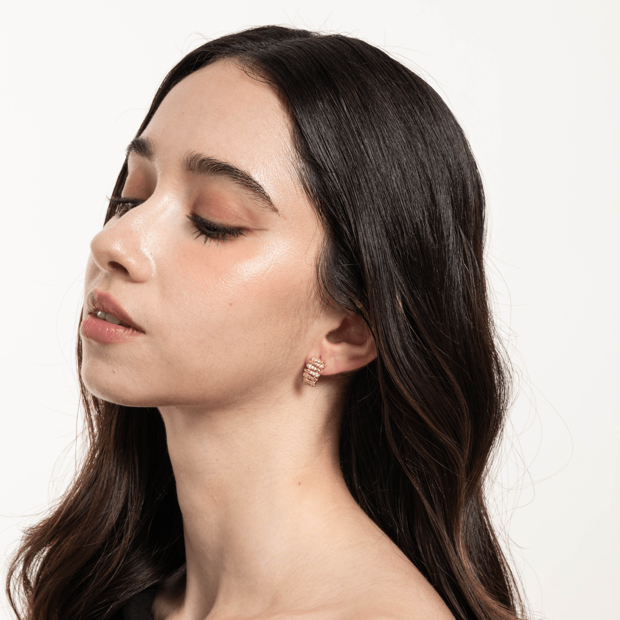 Lara & Ela | Snake And Ladder Gold Earrings - Lara & Ela