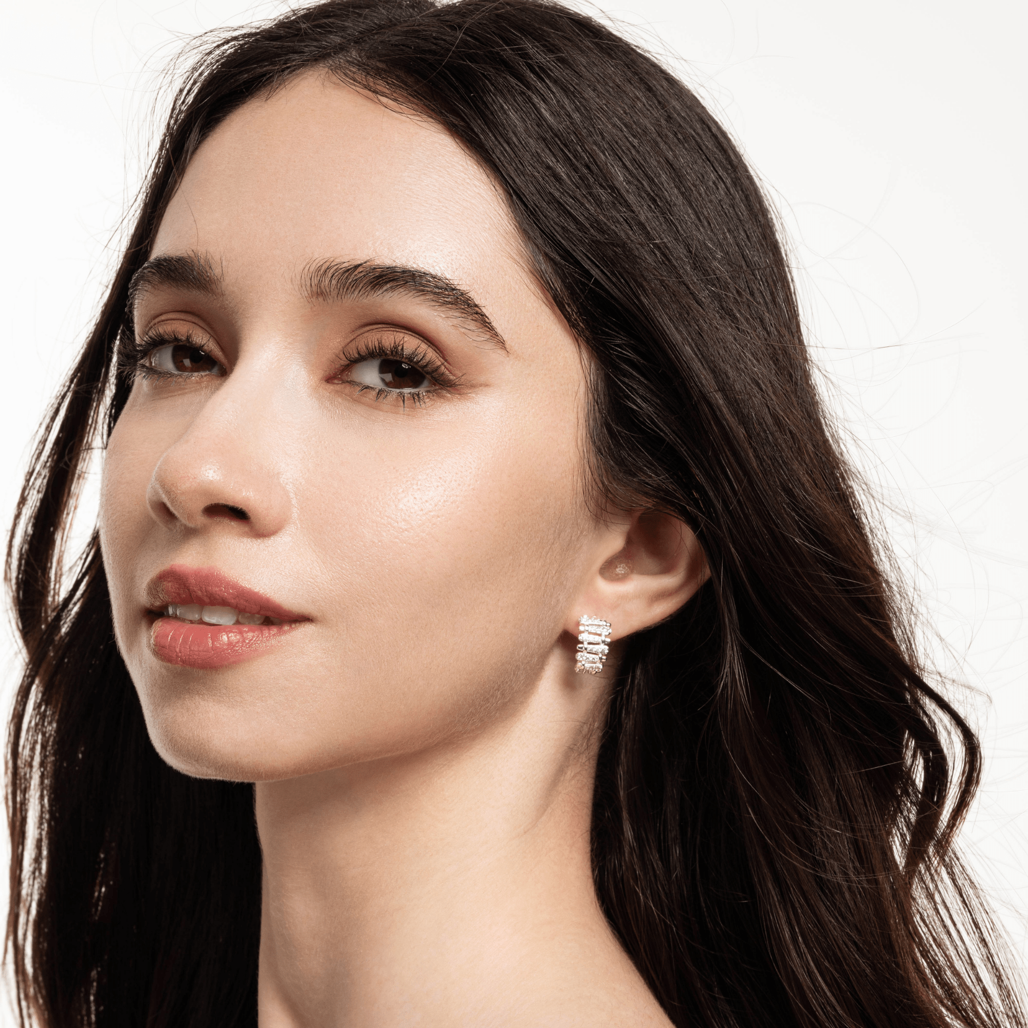 Lara & Ela | Snake And Ladder Silver Earrings - Lara & Ela