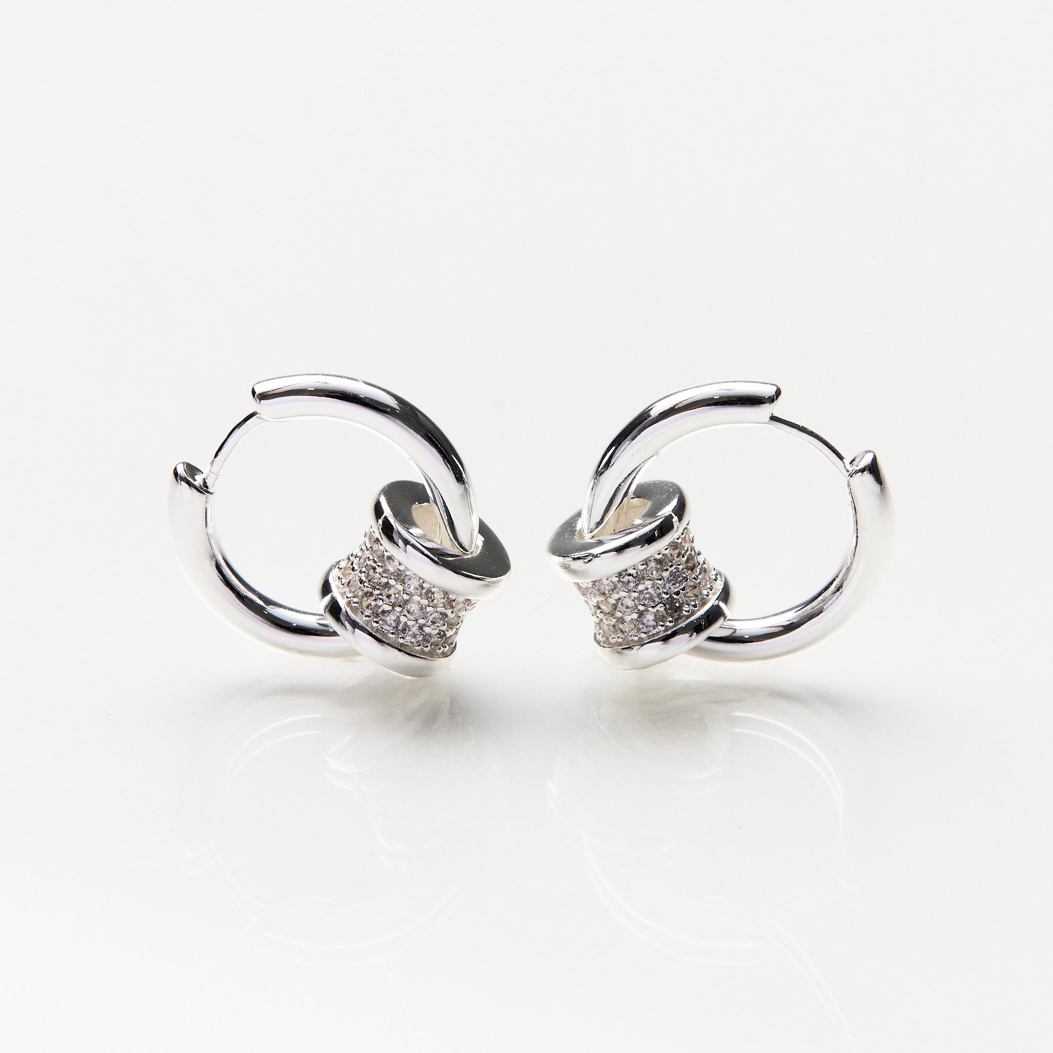 Lara & Ela I SparkleSphere Silver Earrings - Lara & Ela