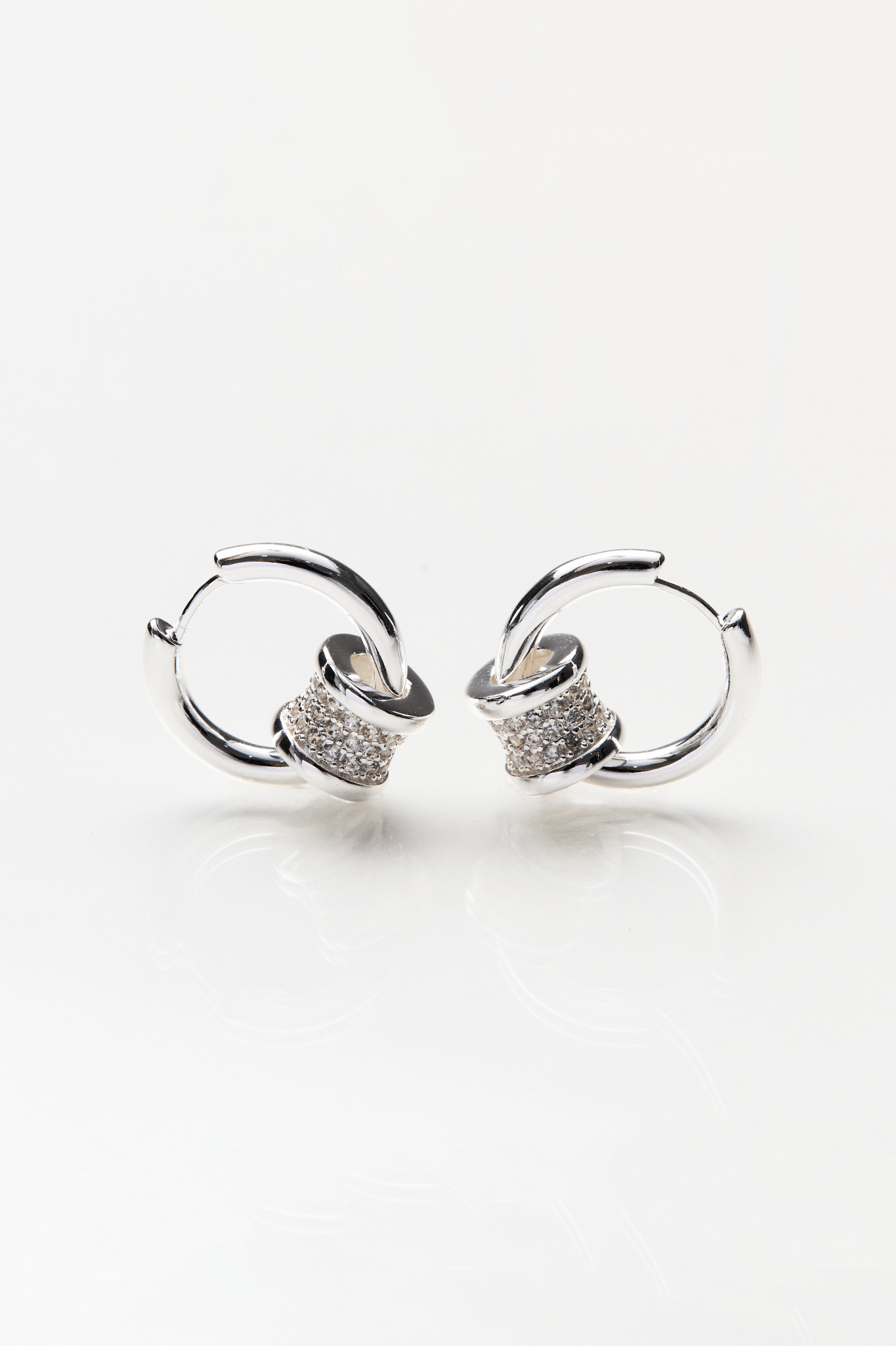Lara & Ela I SparkleSphere Silver Earrings - Lara & Ela