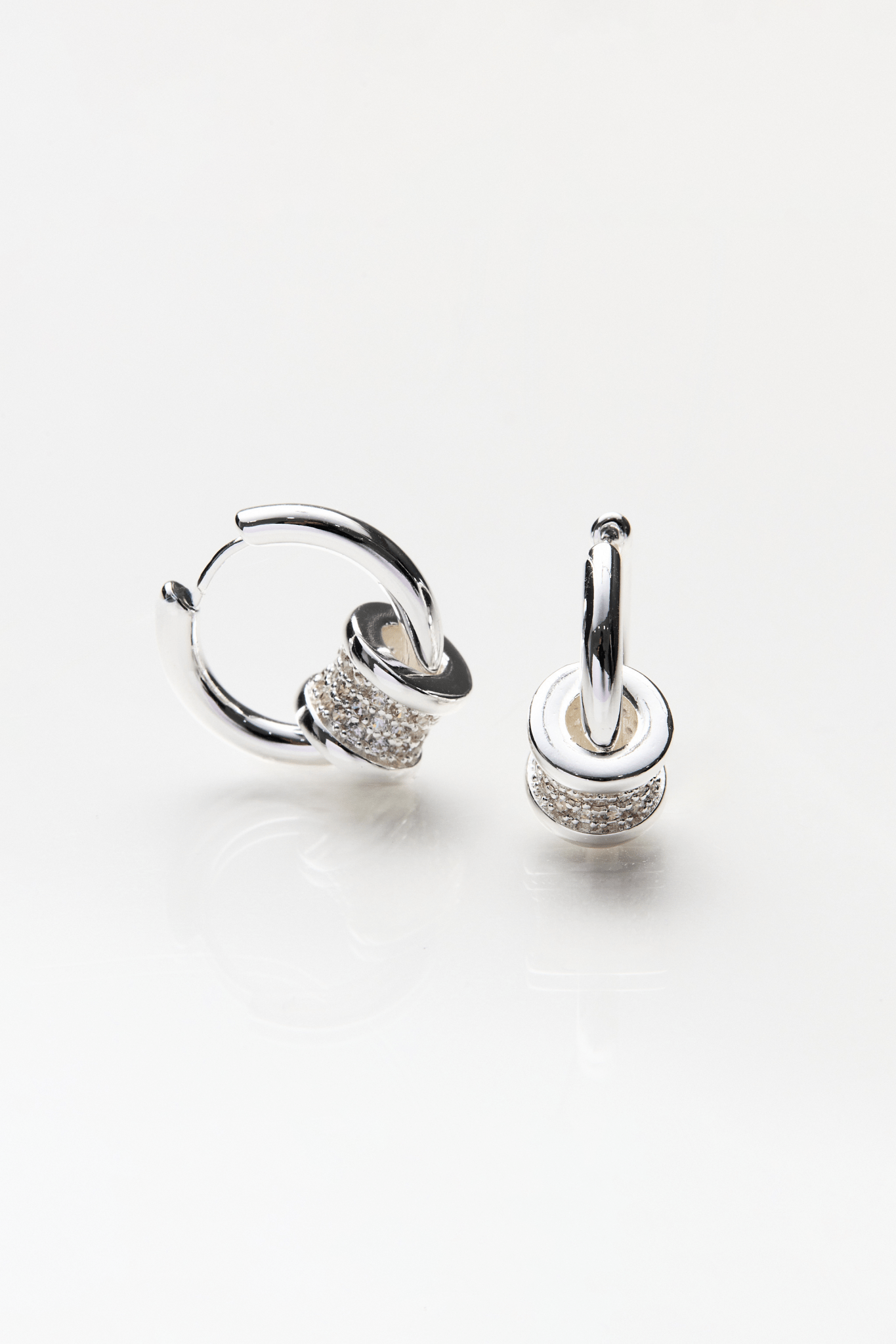 Lara & Ela I SparkleSphere Silver Earrings - Lara & Ela