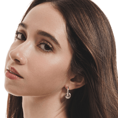 Lara & Ela I SparkleSphere Silver Earrings - Lara & Ela
