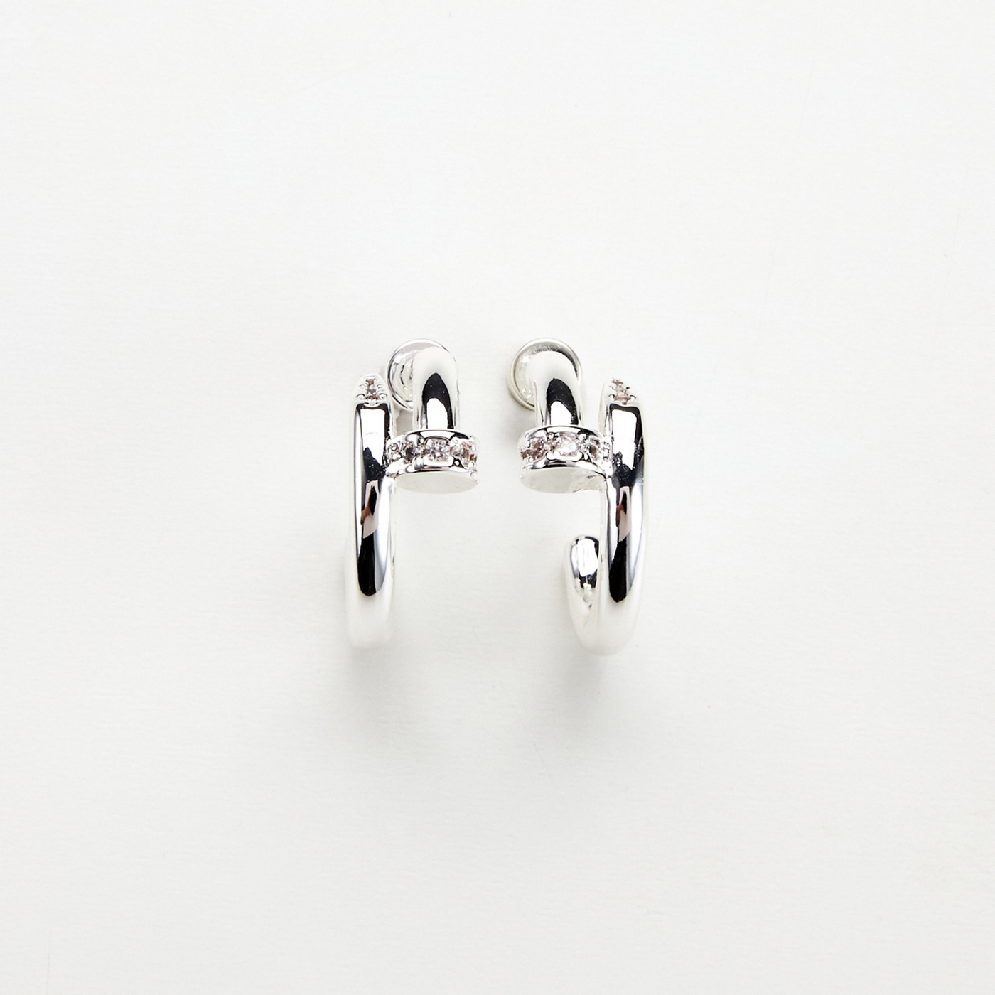 Lara & Ela I Stuck On You Silver Earrings