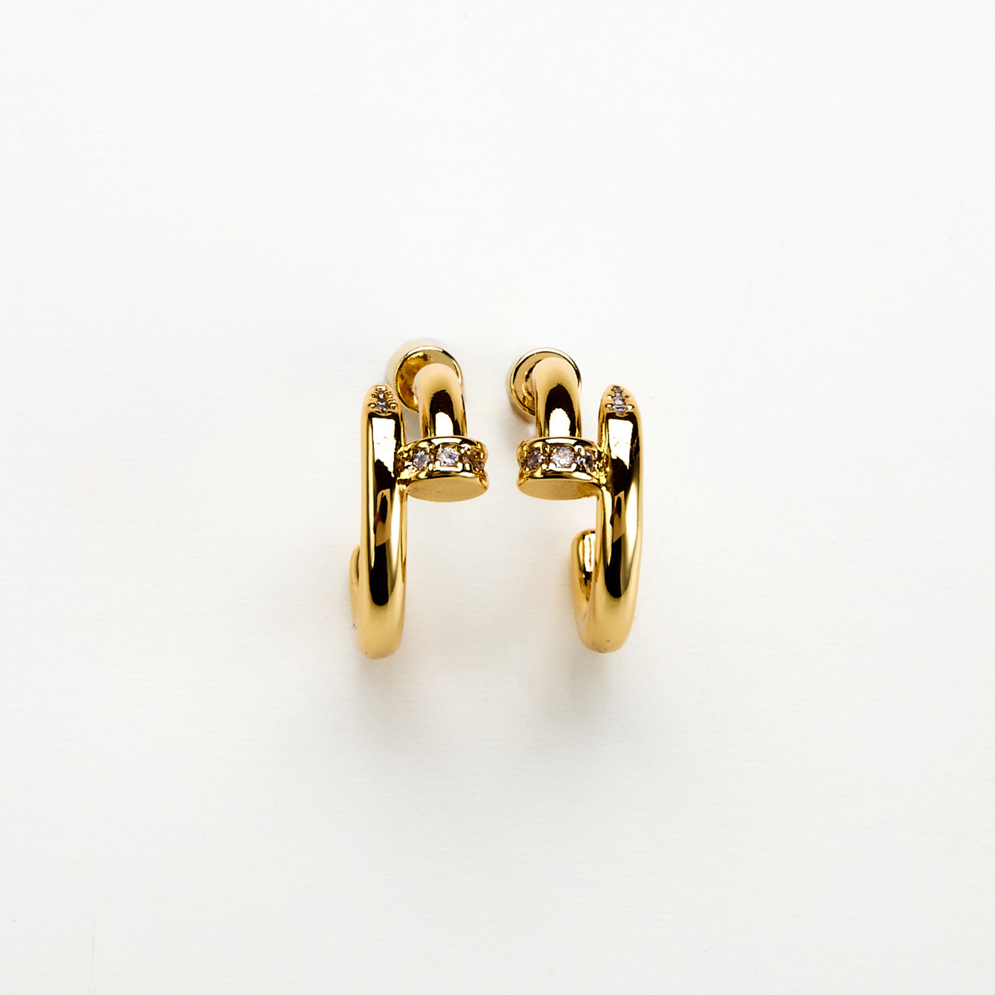 Lara & Ela I Stuck On You Gold Earrings