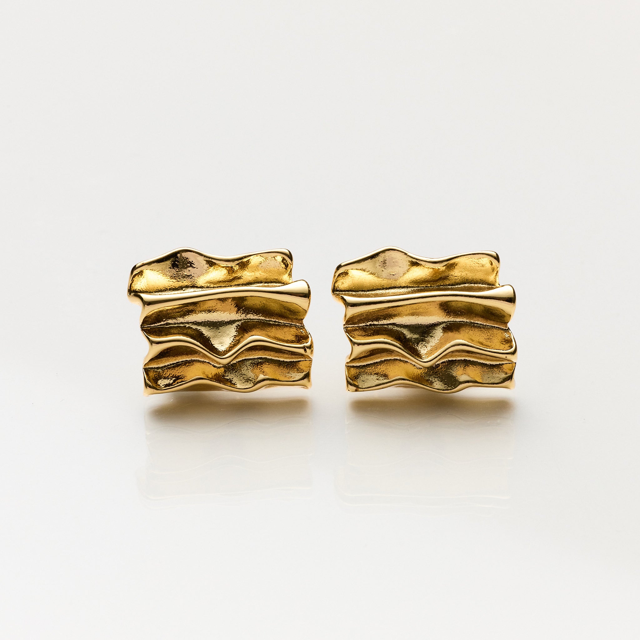 Lara & Ela | The Gilded Fold Gold Earrings - Lara & Ela