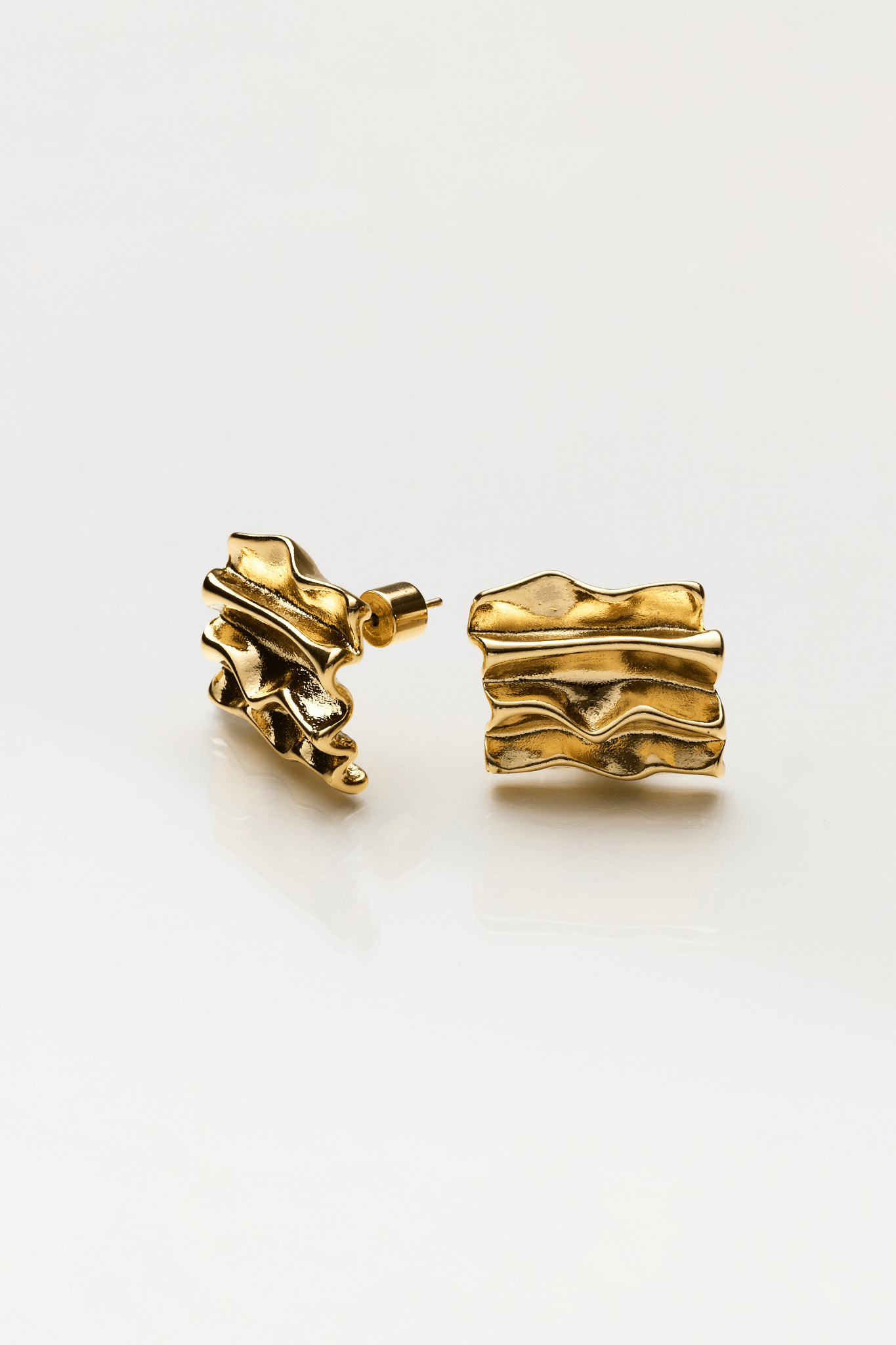 Lara & Ela | The Gilded Fold Earrings - Lara & Ela