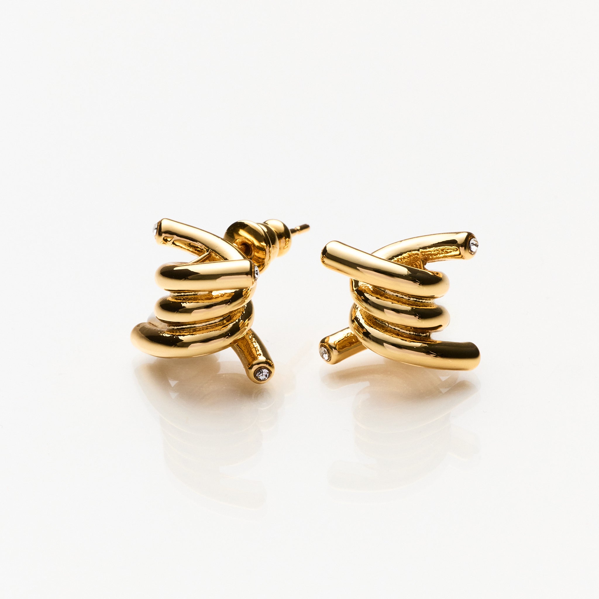 Lara & Ela | Twist Gold Earrings - Lara & Ela