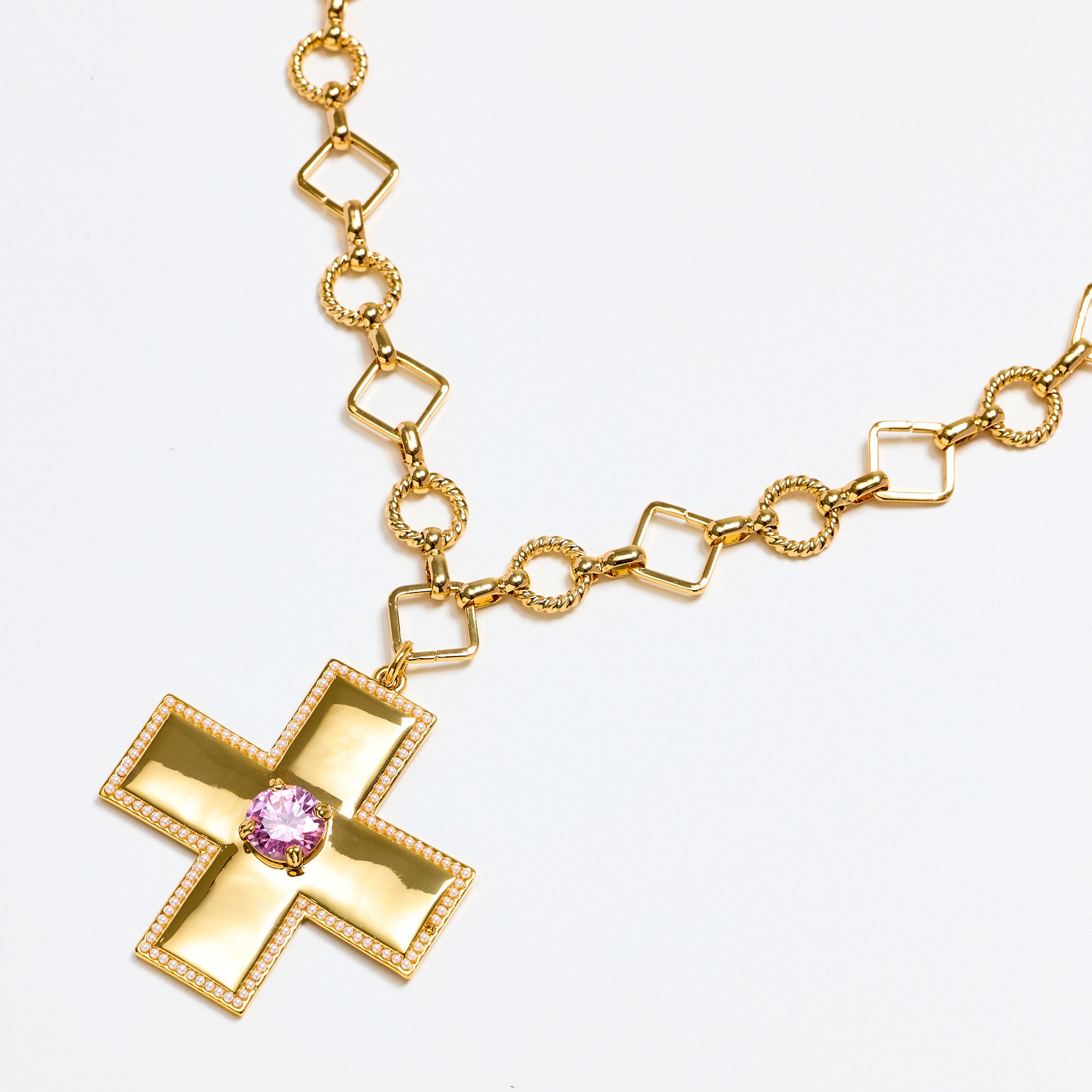 Lara & Ela | Victoria Blossom Pink Gold Necklace - Lara & Ela
