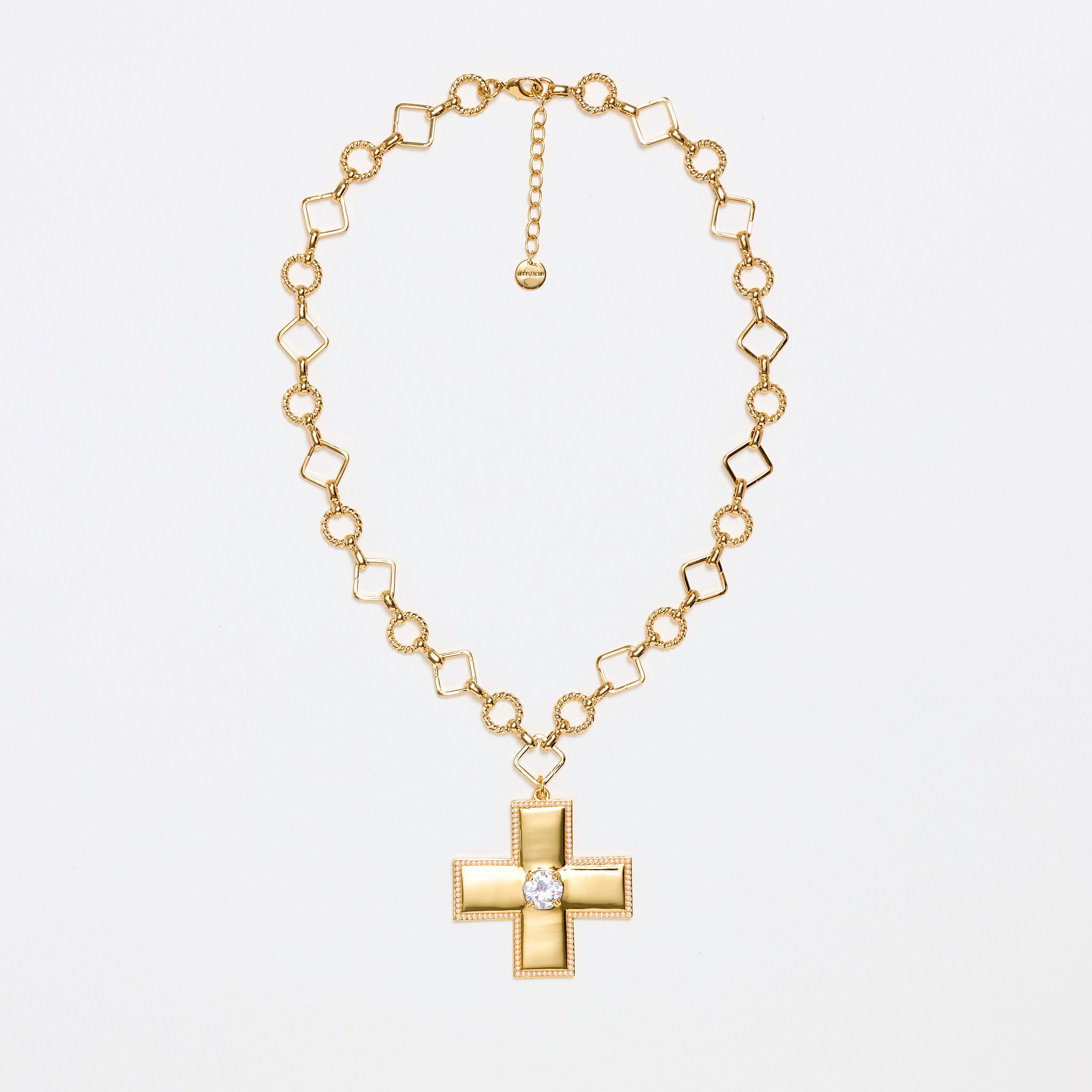 Lara & Ela | Victoria Crystal Clear Gold Necklace - Lara & Ela
