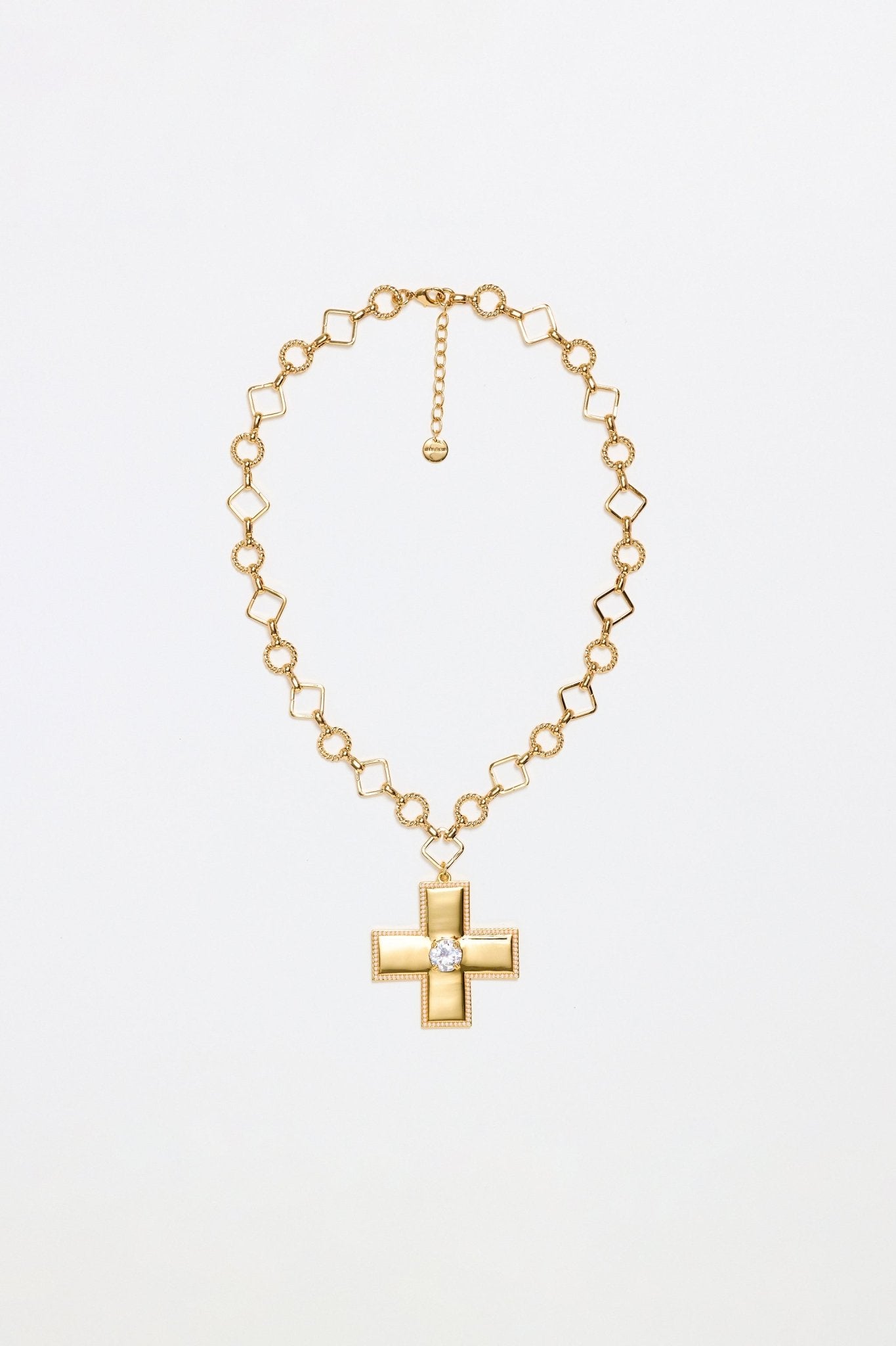 Lara & Ela | Victoria Crystal Clear Gold Necklace - Lara & Ela