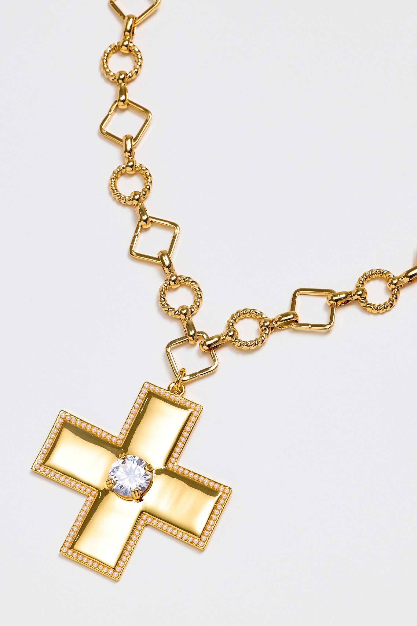 Lara & Ela | Victoria Crystal Clear Gold Necklace - Lara & Ela