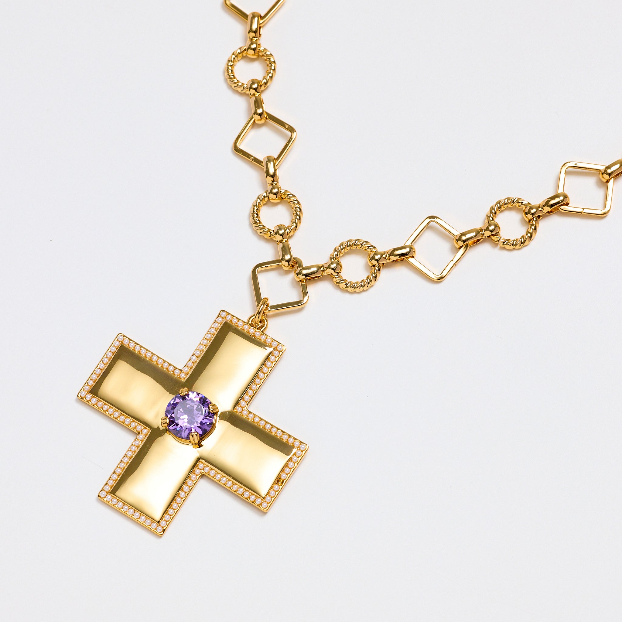 Lara & Ela | Victoria Rebecca Purple Gold Necklace - Lara & Ela