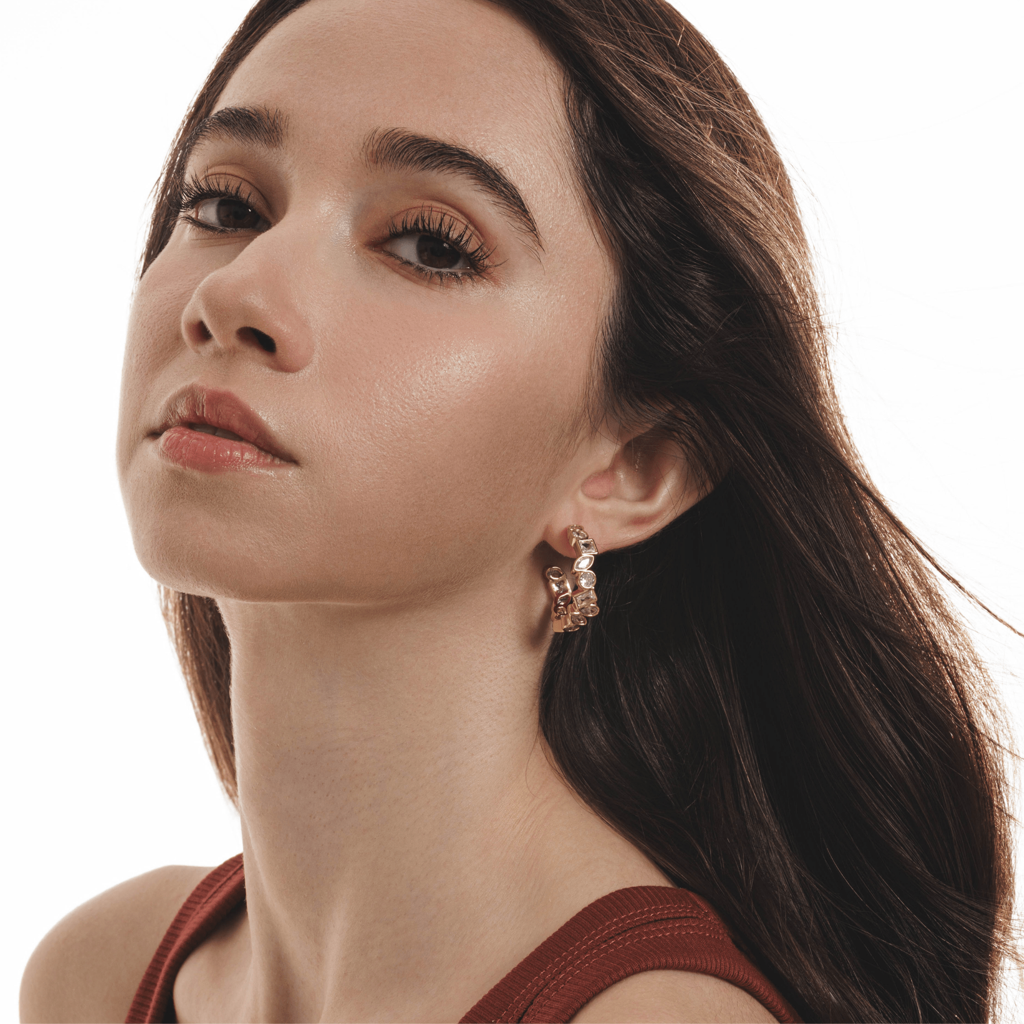 Lara & Ela | You Mean The World To Me Gold Earrings - Lara & Ela
