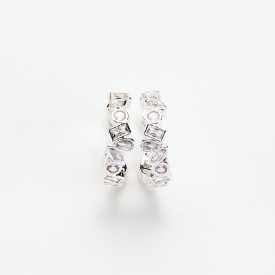 Lara & Ela | You Mean The World To Me Silver Earrings