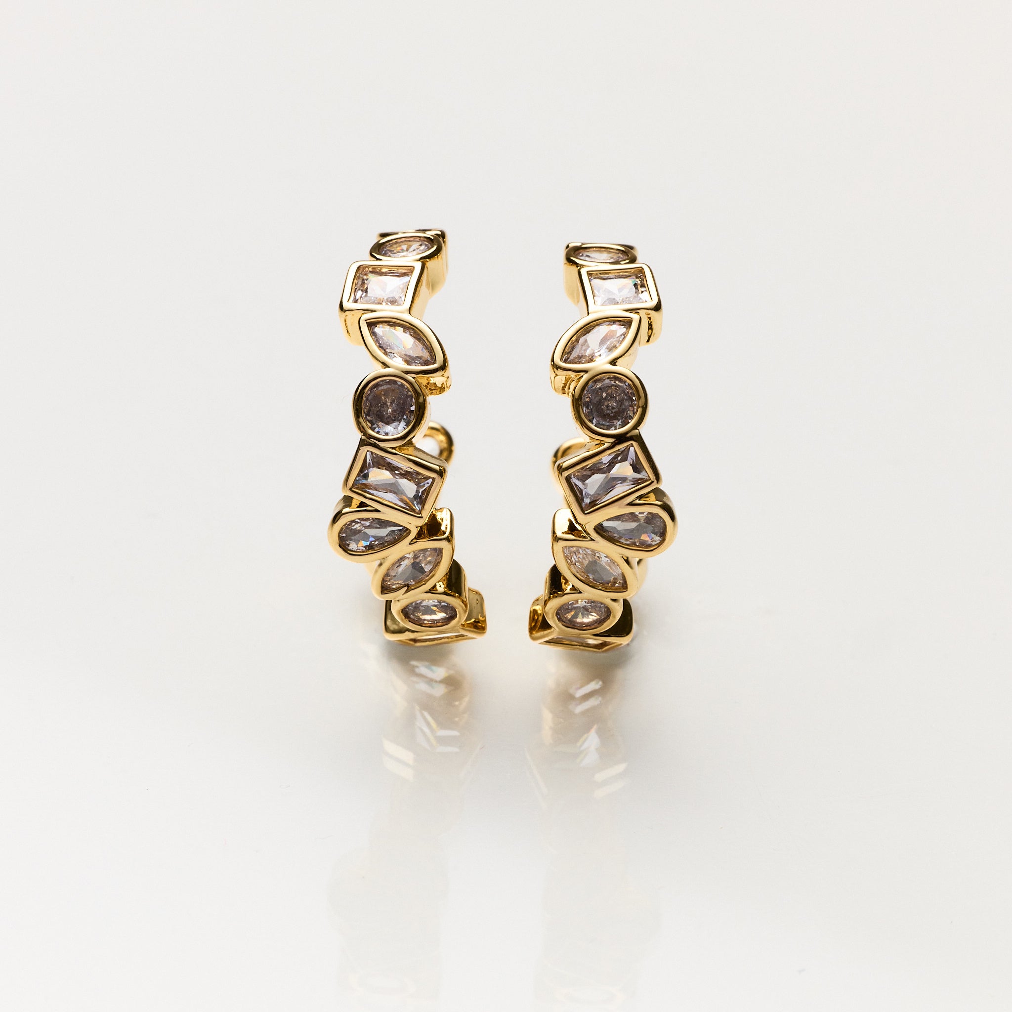 Lara & Ela | You Mean The World To Me Gold Earrings - Lara & Ela