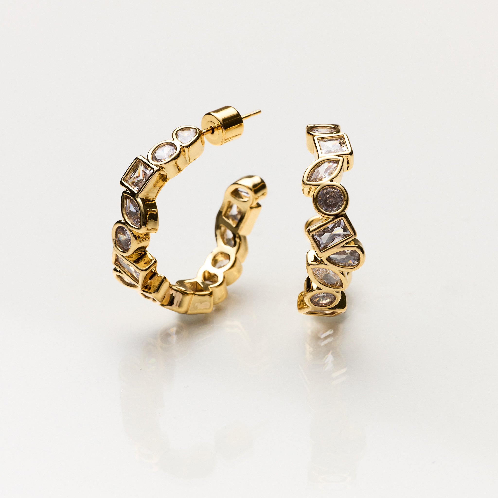 Lara & Ela | You Mean The World To Me Gold Earrings - Lara & Ela