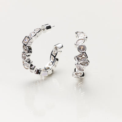 Lara & Ela | You Mean The World To Me Silver Earrings
