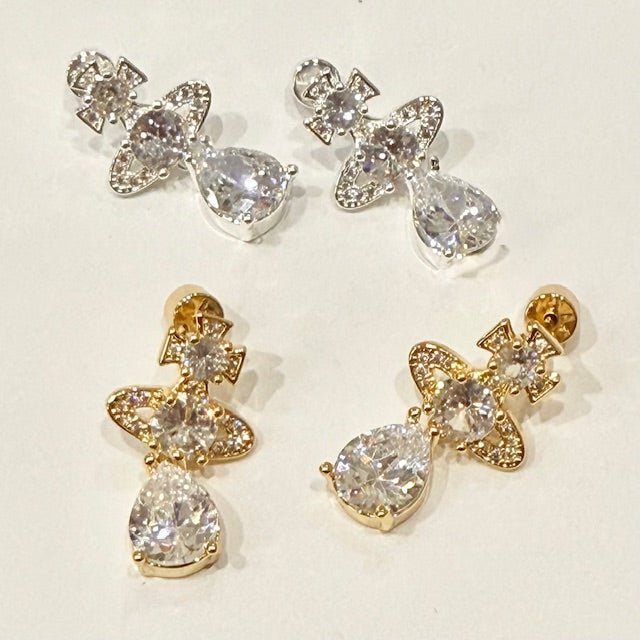 Lara & Ela | Zeta Gold Earrings - Lara & Ela